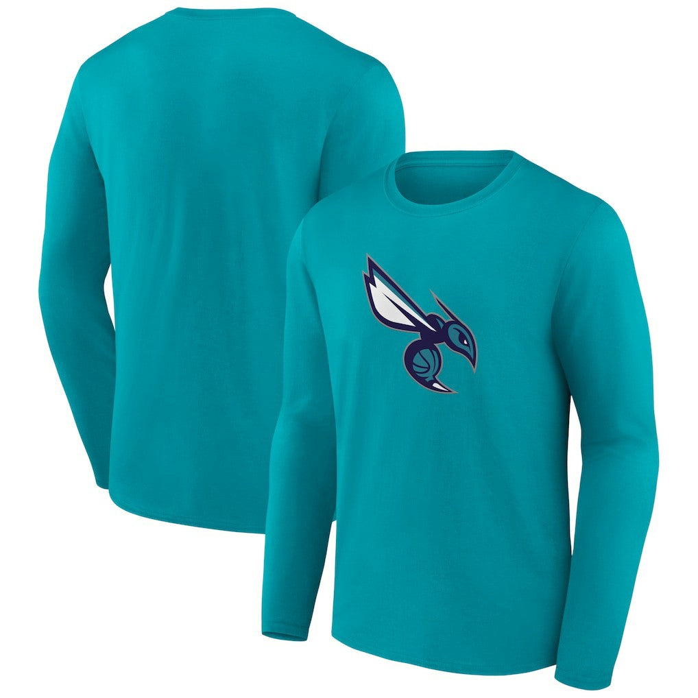 Charlotte Hornets Alternate Logo Long Sleeve T-Shirt - Aqua for sale
