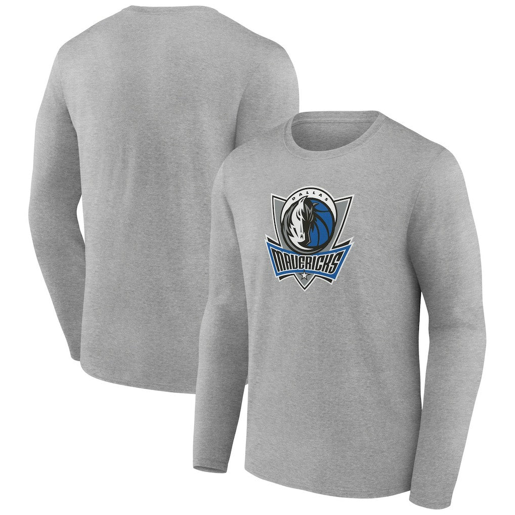 Dallas Mavericks Alternate Logo Long Sleeve T-Shirt sale - Gray on sale