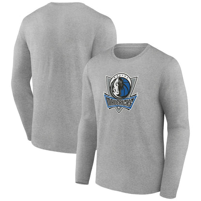 Dallas Mavericks Alternate Logo Long Sleeve T-Shirt sale - Gray on sale