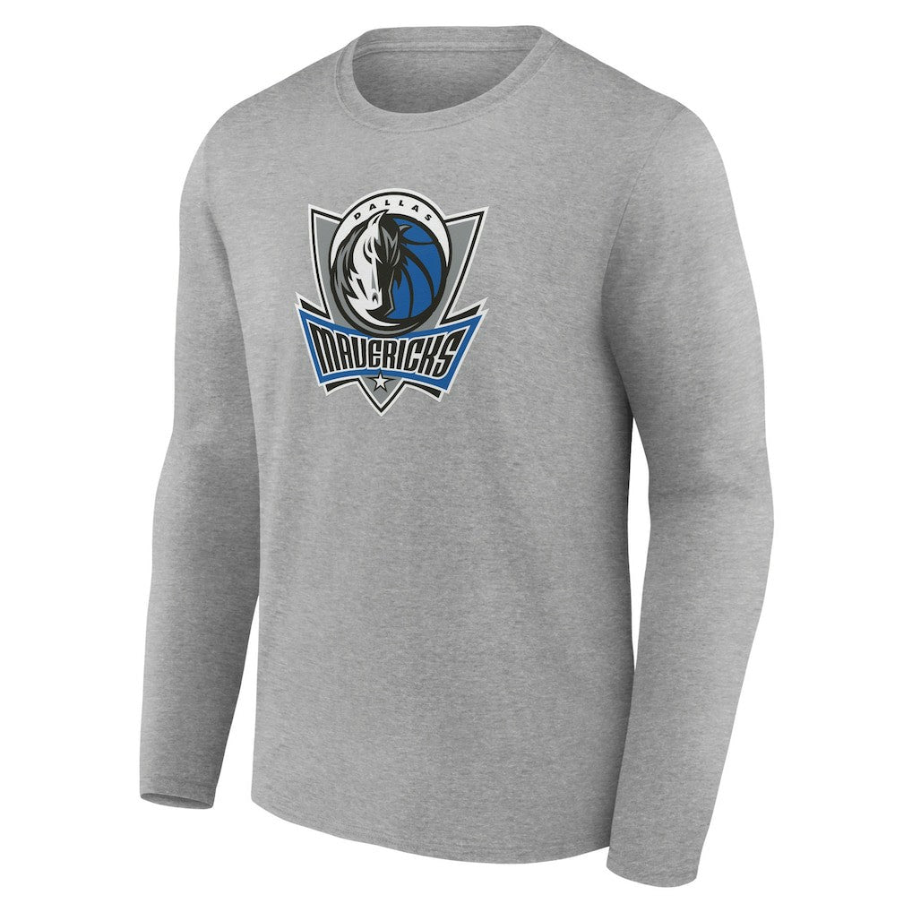 Dallas Mavericks Alternate Logo Long Sleeve T-Shirt sale - Gray on sale