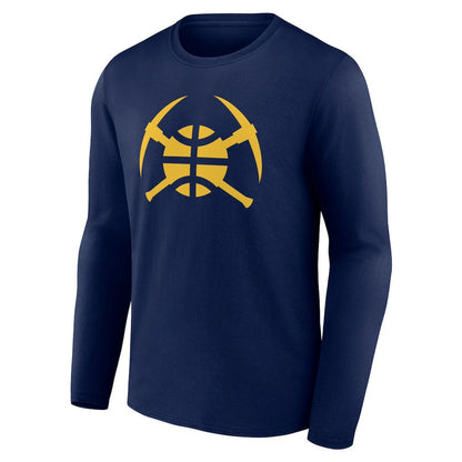 Denver Nuggets Alternate Logo Long Sleeve T-Shirt sale - Navy shop