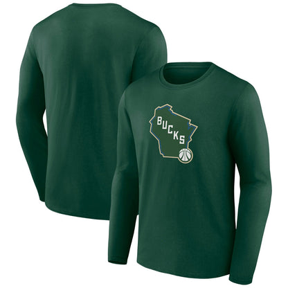 Milwaukee Bucks Alternate Logo Long Sleeve T-Shirt - Green outlet