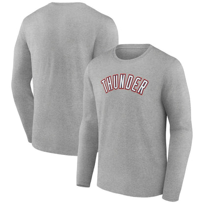 Oklahoma City Thunder Alternate Logo Long Sleeve T-Shirt - Gray sale