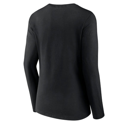 Portland Trail Blazers Women's Alternate Logo V-Neck Long Sleeve T-Shirt - Black discount