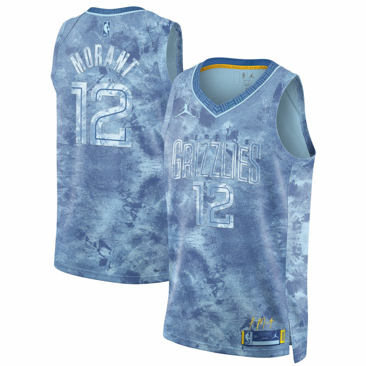 Ja Morant Memphis Grizzlies Jordan Brand Select Series Swingman Jersey - Light Blue for sale