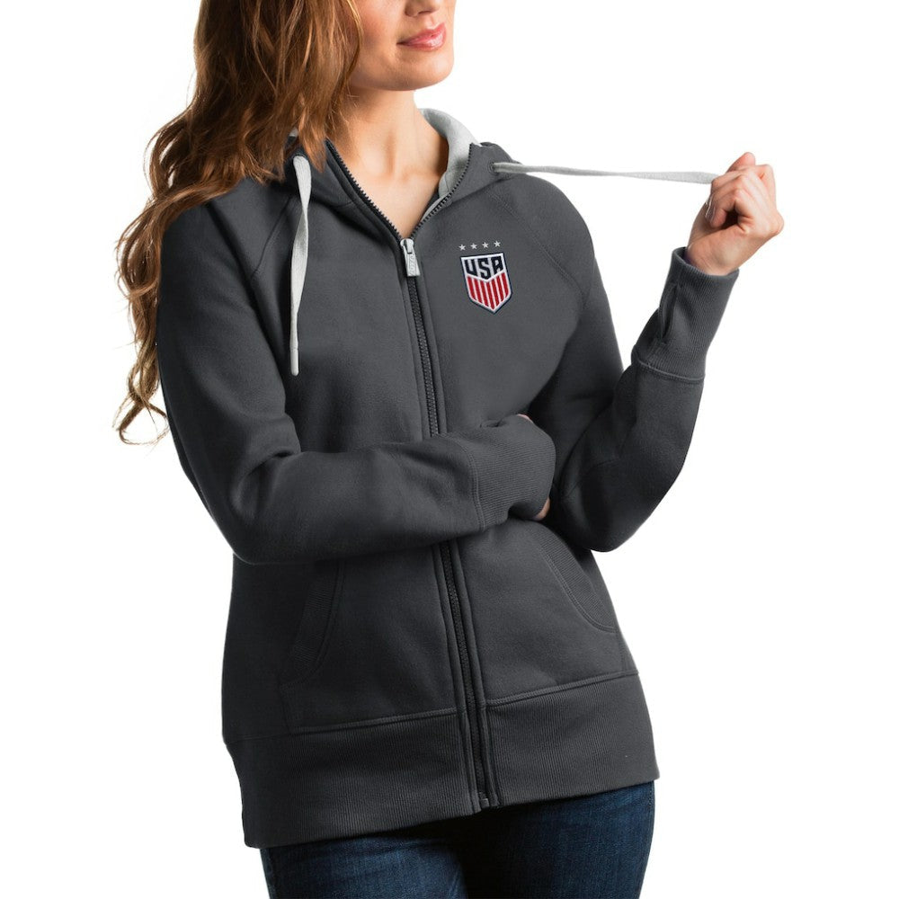 USWNT Antigua Women's Victory Full-Zip Hoodie - Charcoal cheap