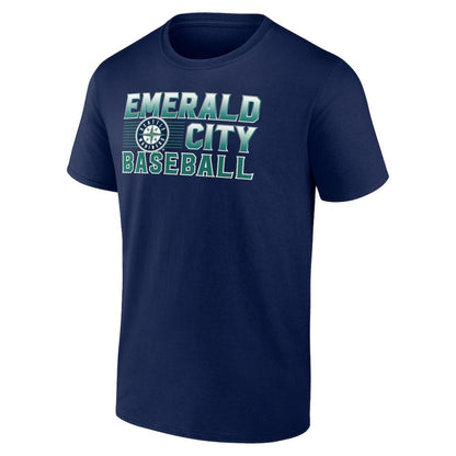 Seattle Mariners Emerald Baseball T-Shirt - Navy