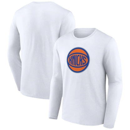 New York Knicks Alternate Logo Long Sleeve T-Shirt - White for sale