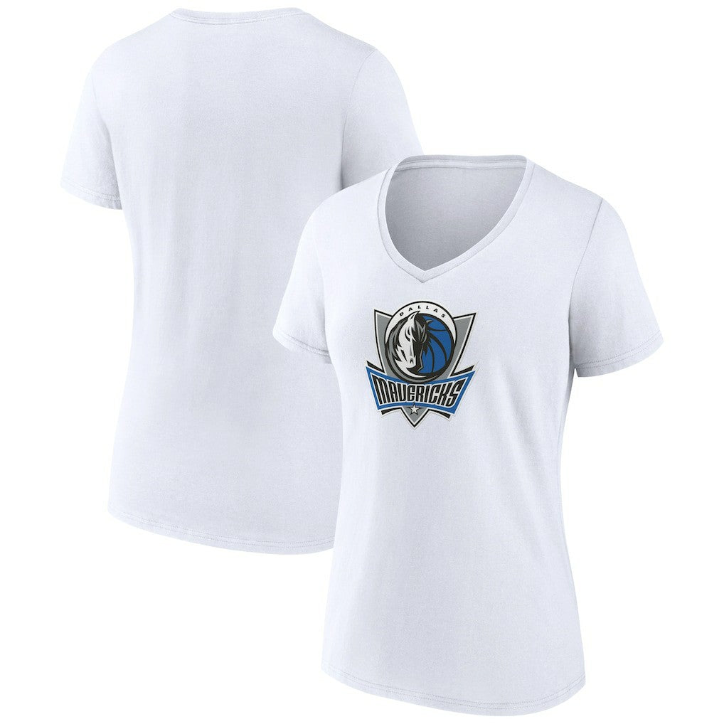 Dallas Mavericks Women's Alternate Logo V-Neck T-Shirt sale - White for sale