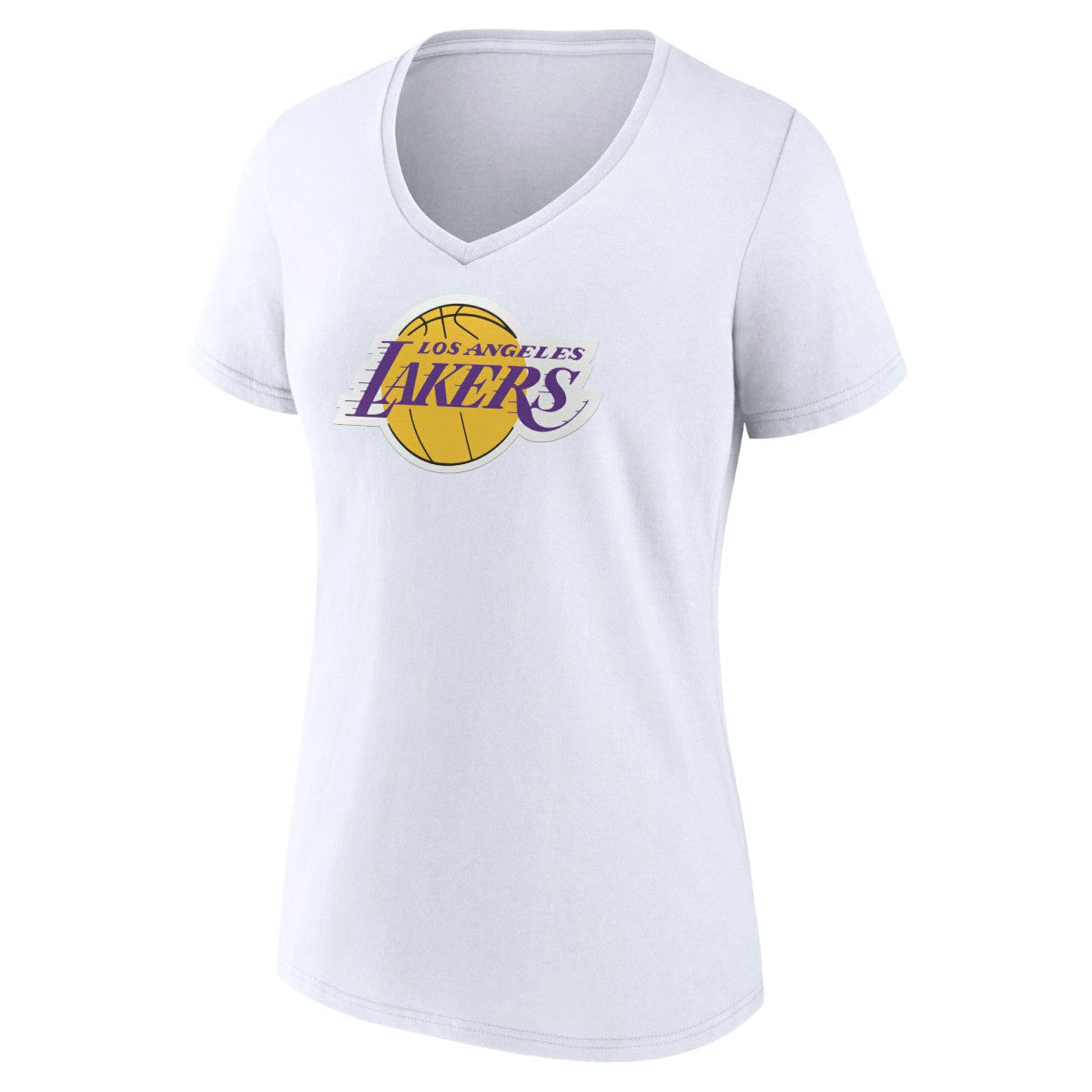 Los Angeles Lakers Women's Alternate Logo V-Neck T-Shirt - White online