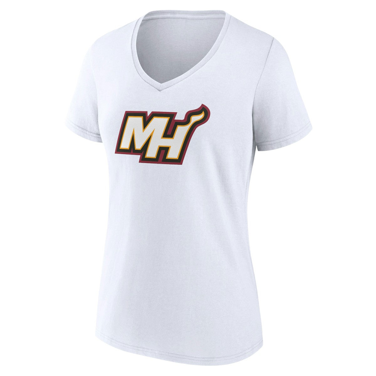 Miami Heat Women's Alternate Logo V-Neck T-Shirt - White discount