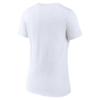 Philadelphia 76ers Women's Alternate Logo V-Neck T-Shirt - White on sale