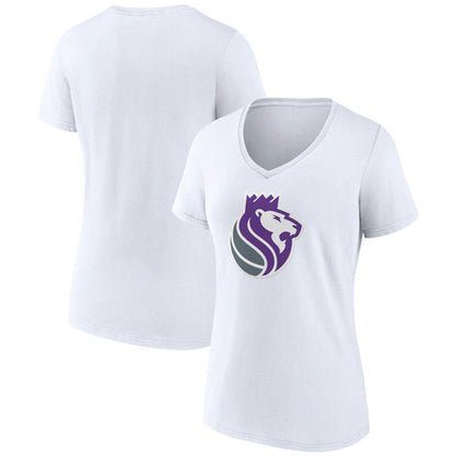 Sacramento Kings Women's Alternate Logo V-Neck T-Shirt - White outlet