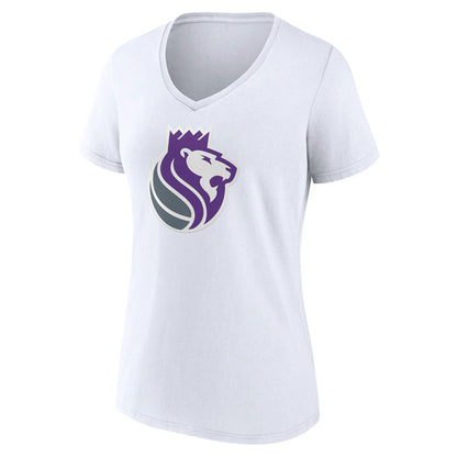 Sacramento Kings Women's Alternate Logo V-Neck T-Shirt - White outlet