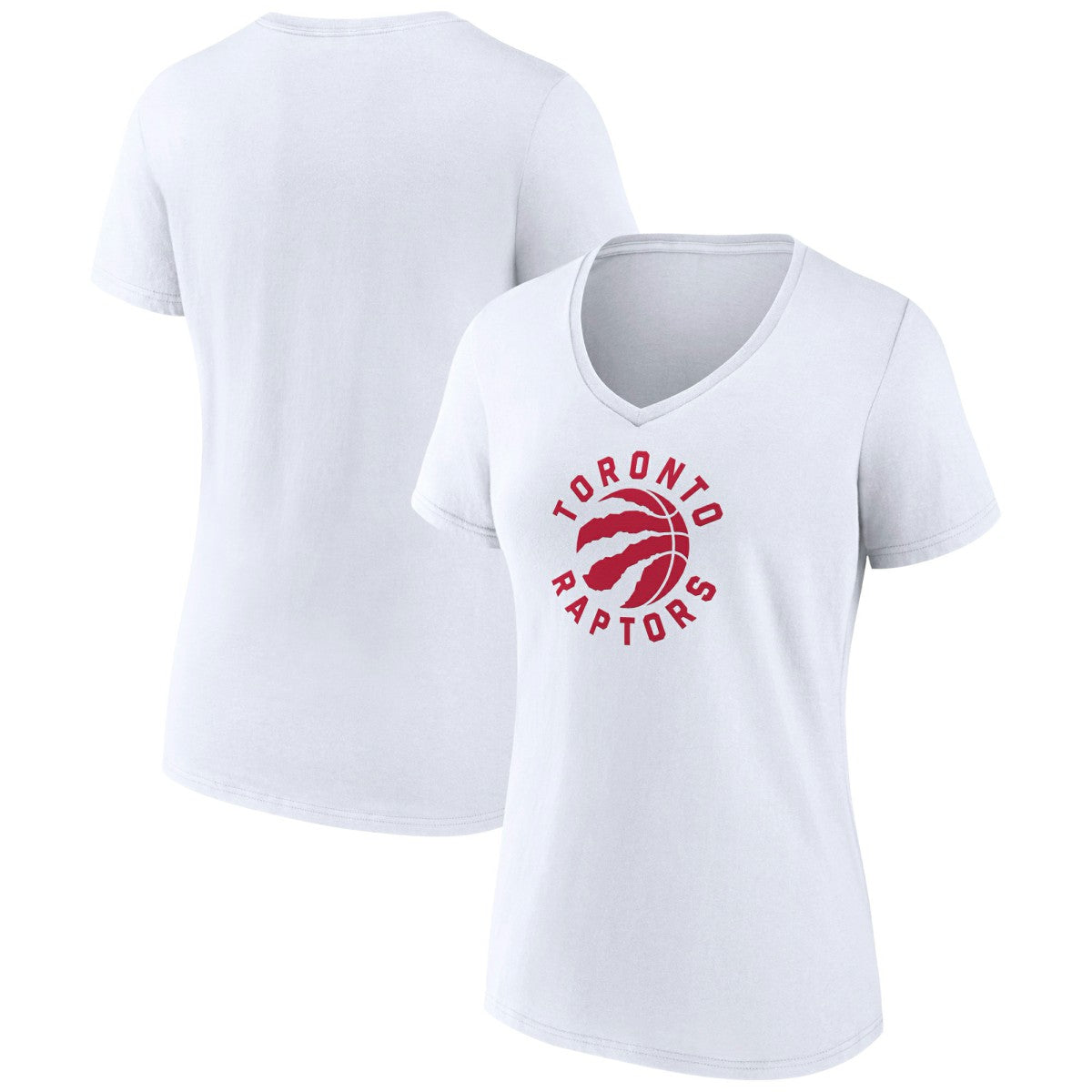 Toronto Raptors Women's Alternate Logo V-Neck T-Shirt - White for sale