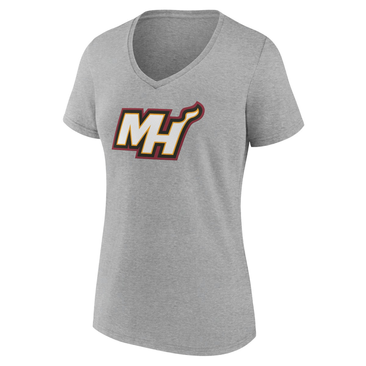Miami Heat Women's Alternate Logo V-Neck T-Shirt - Heather Gray outlet