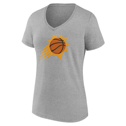 Phoenix Suns Women's Alternate Logo V-Neck T-Shirt - Heather Gray for sale