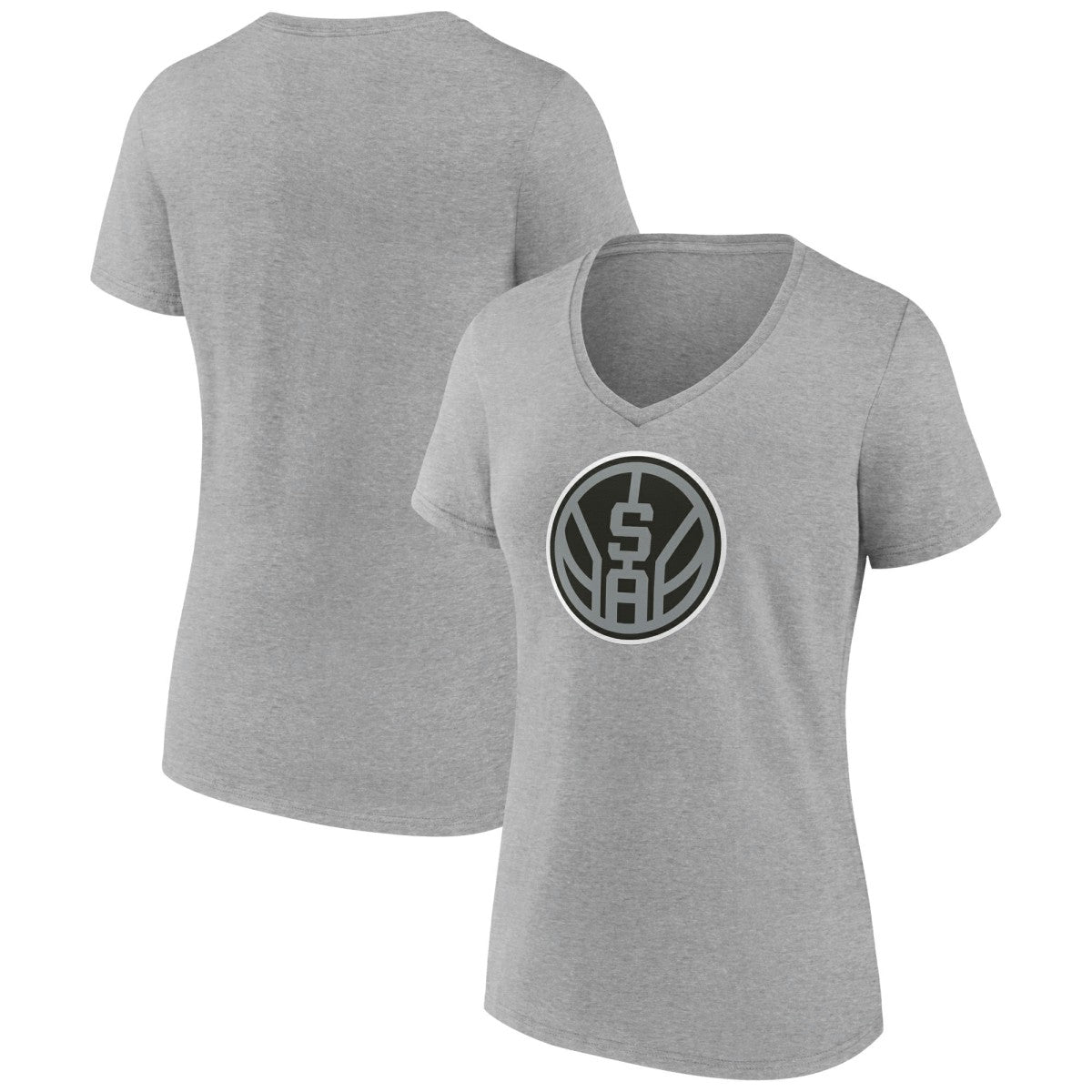 San Antonio Spurs Women's Alternate Logo V-Neck T-Shirt - Heather Gray online
