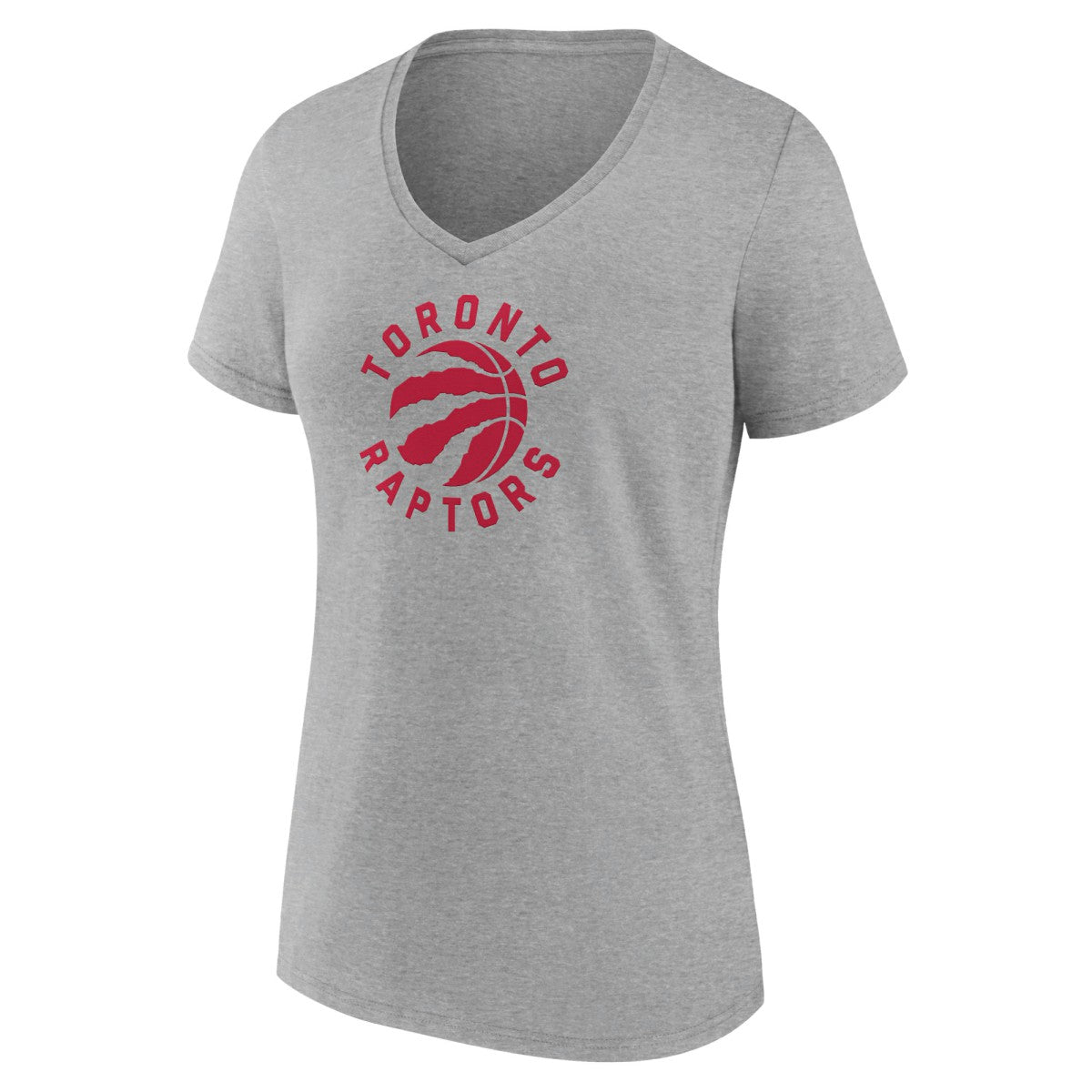 Toronto Raptors Women's Alternate Logo V-Neck T-Shirt - Heather Gray sale