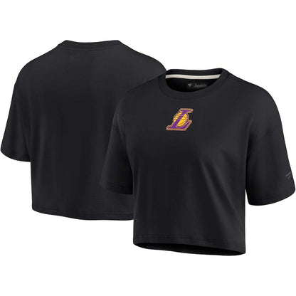 Los Angeles Lakers Women's Elements Super Soft Boxy Cropped T-Shirt - Black | Fanatics on sale