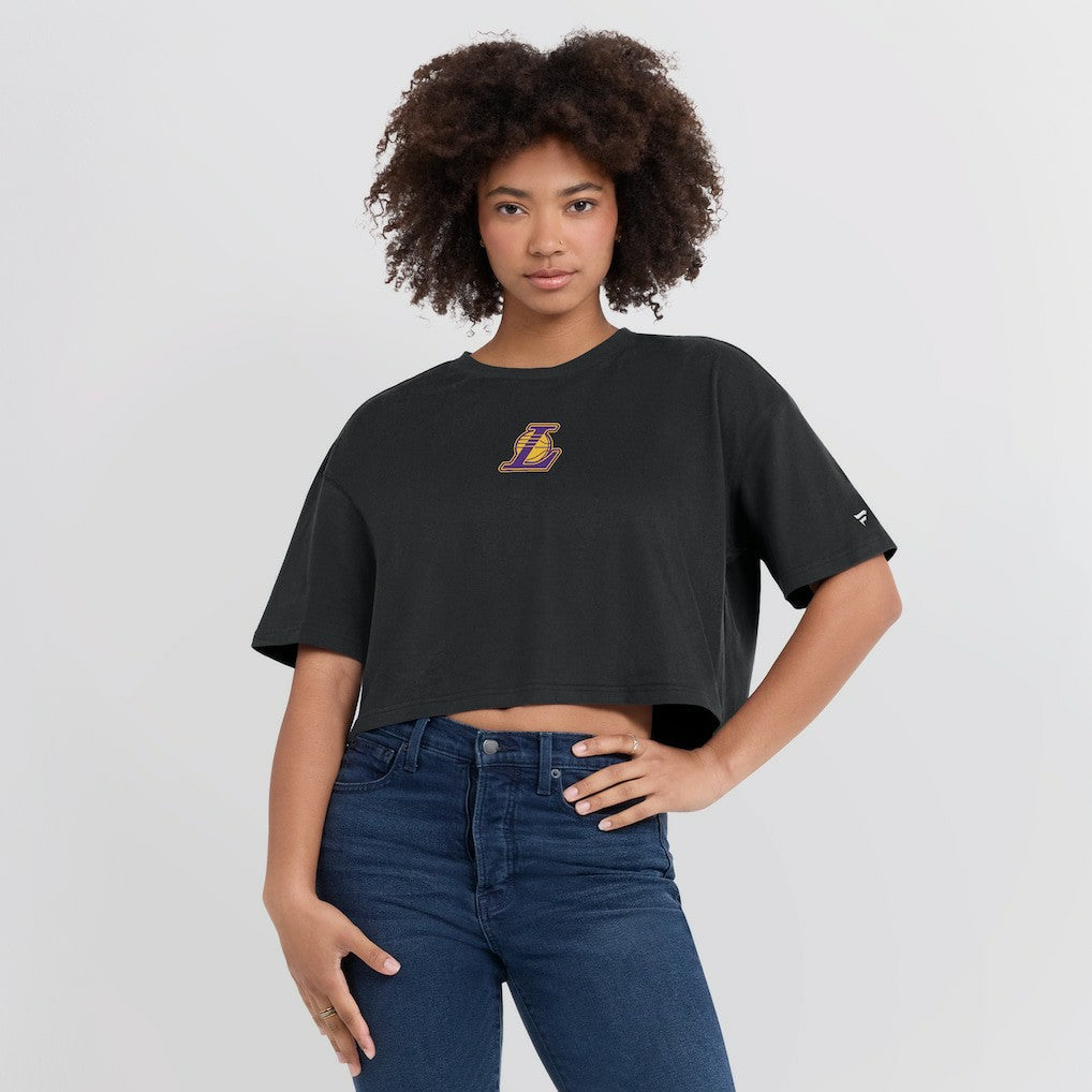 Los Angeles Lakers Women's Elements Super Soft Boxy Cropped T-Shirt - Black | Fanatics on sale