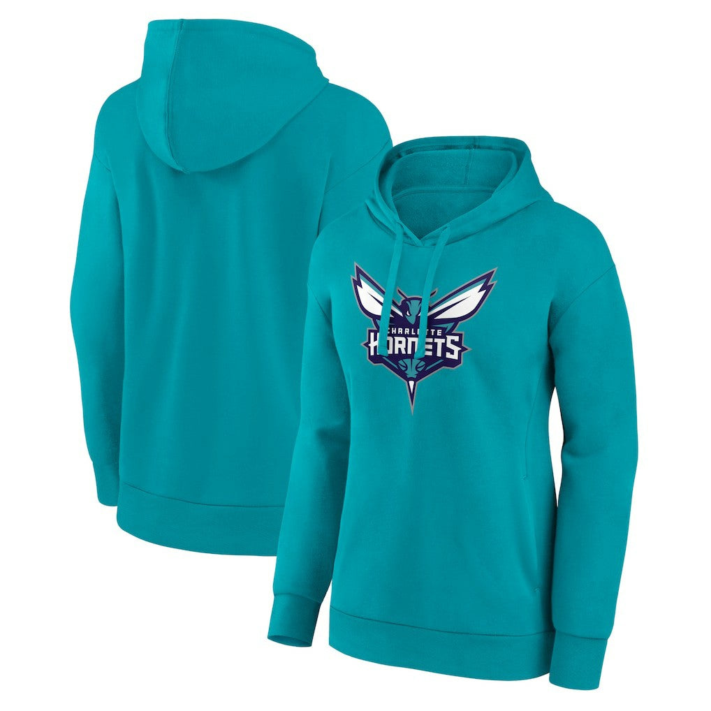 Charlotte Hornets Women's Team Primary Logo Pullover Hoodie - Teal shop