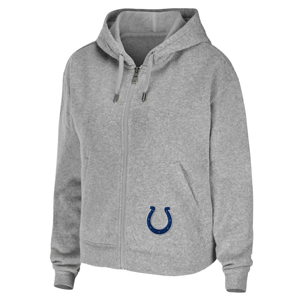 Indianapolis Colts WEAR by Erin Andrews Women's Team Full-Zip Hoodie - Heathered Gray discount