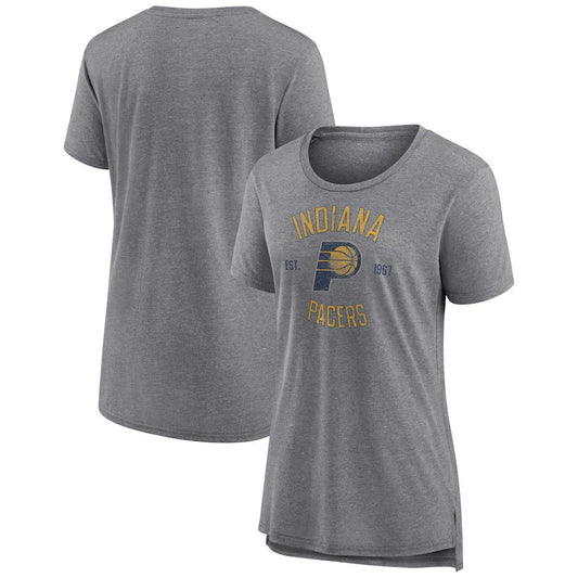 Indiana Pacers Women's Heritage Tri-Blend T-Shirt - Heather Gray shop