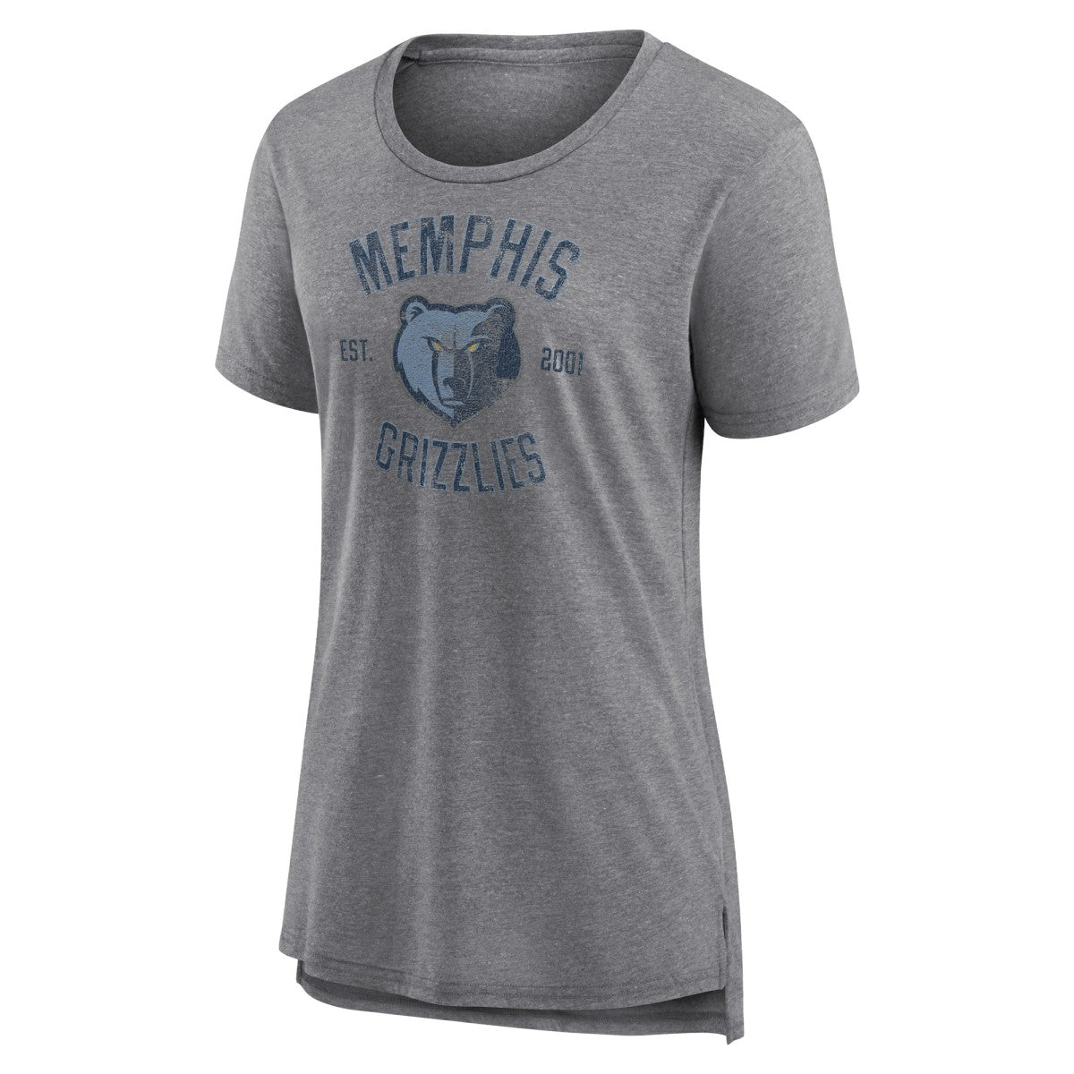 Memphis Grizzlies Women's Heritage Tri-Blend T-Shirt - Heather Gray for sale
