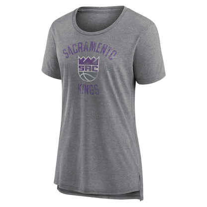 Sacramento Kings Women's Heritage Tri-Blend T-Shirt - Heather Gray discount