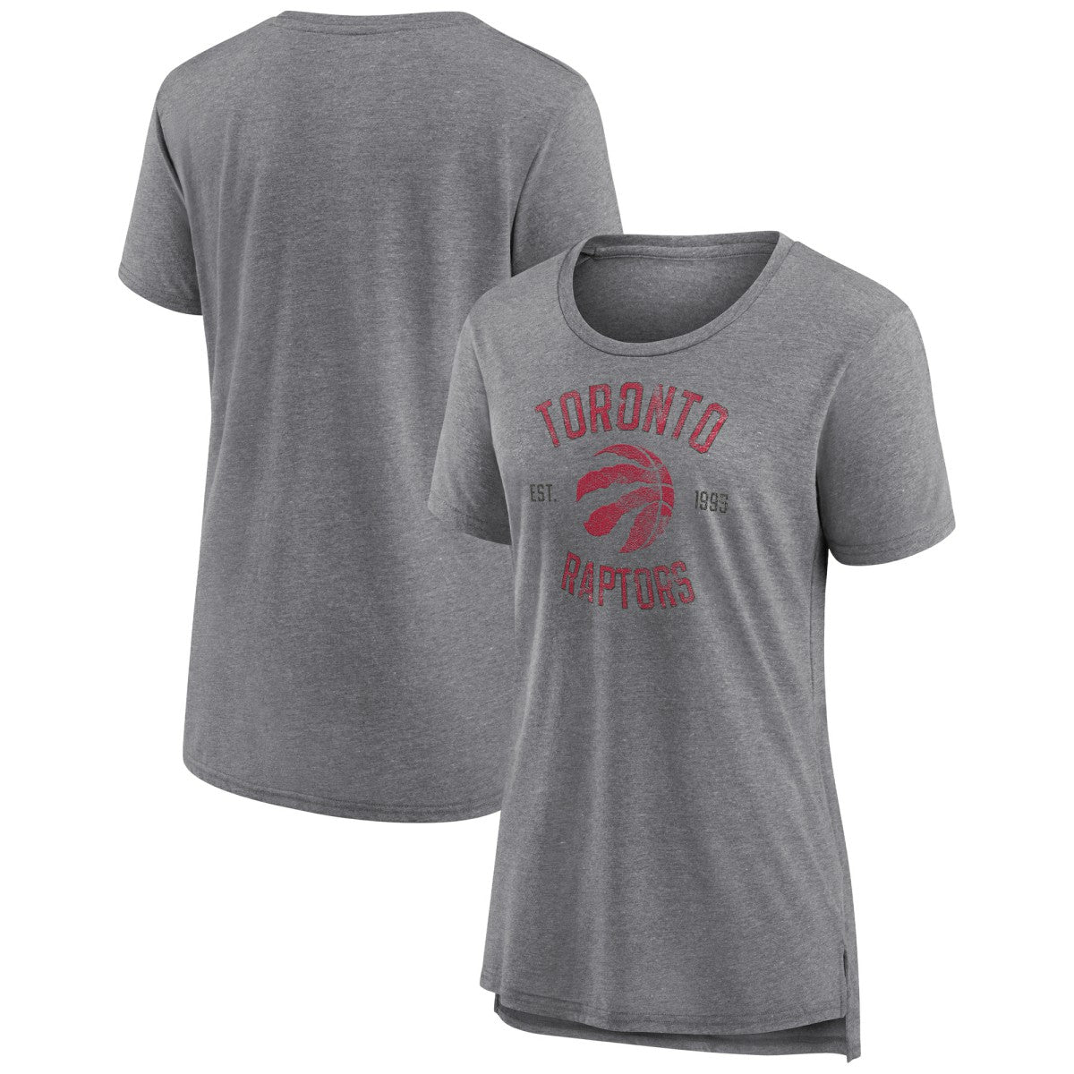 Toronto Raptors Women's Heritage Tri-Blend T-Shirt - Heather Gray cheap
