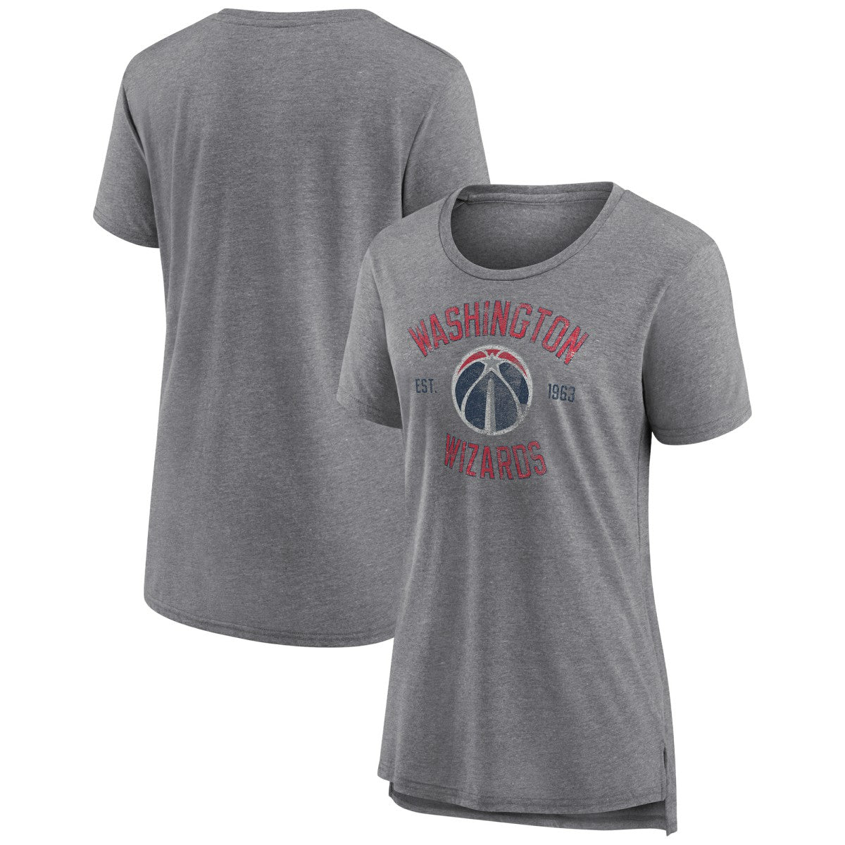 Washington Wizards Women's Heritage Tri-Blend T-Shirt - Heather Gray shop