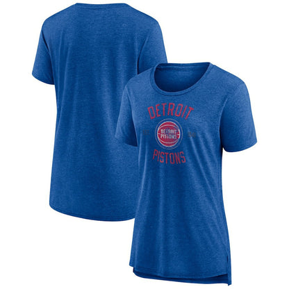 Detroit Pistons Women's Heritage Tri-Blend T-Shirt sale - Heather Blue sale