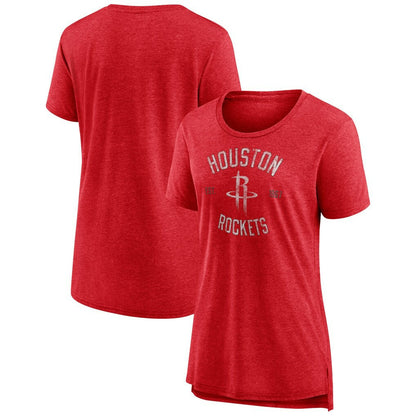 Houston Rockets Women's Heritage Tri-Blend T-Shirt - Heather Red online