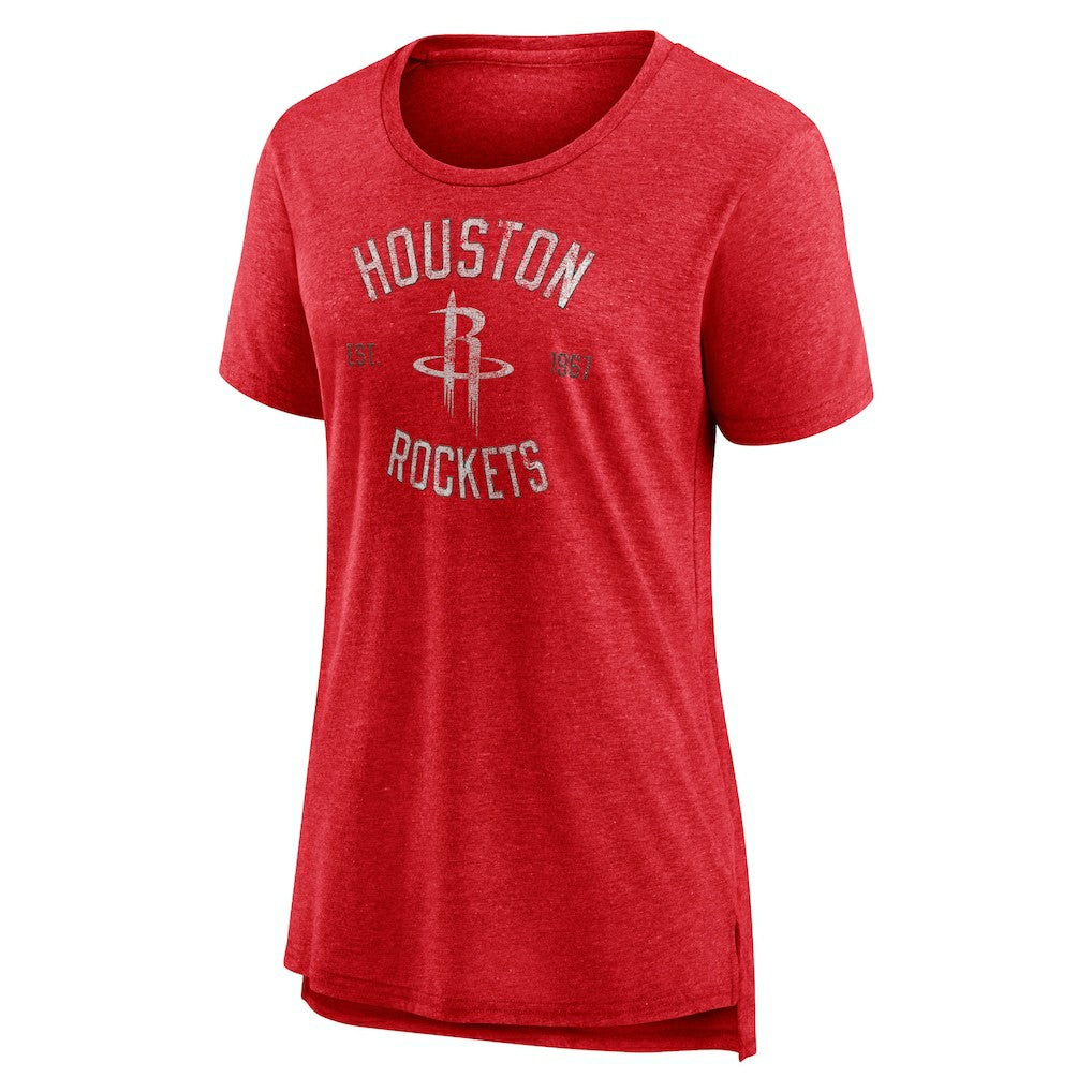 Houston Rockets Women's Heritage Tri-Blend T-Shirt - Heather Red online