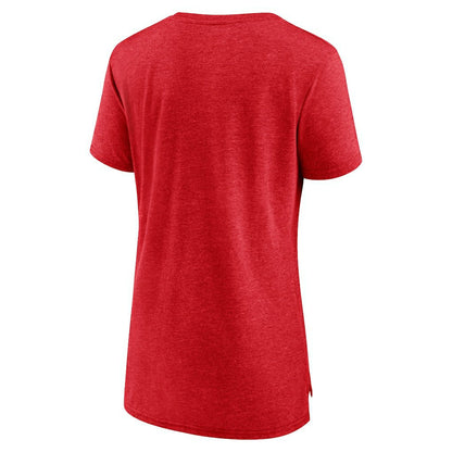 Atlanta Hawks Women's Gradient Logo Tri-Blend T-Shirt - Heather Red on sale