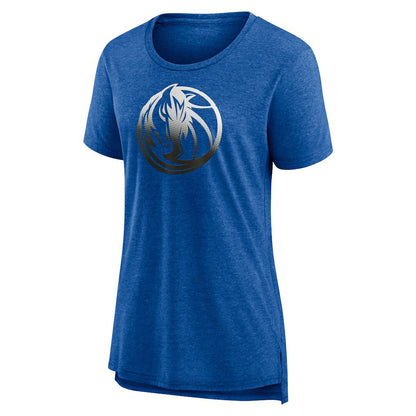 Dallas Mavericks Women's Gradient Logo Tri-Blend T-Shirt sale - Heather Royal for sale