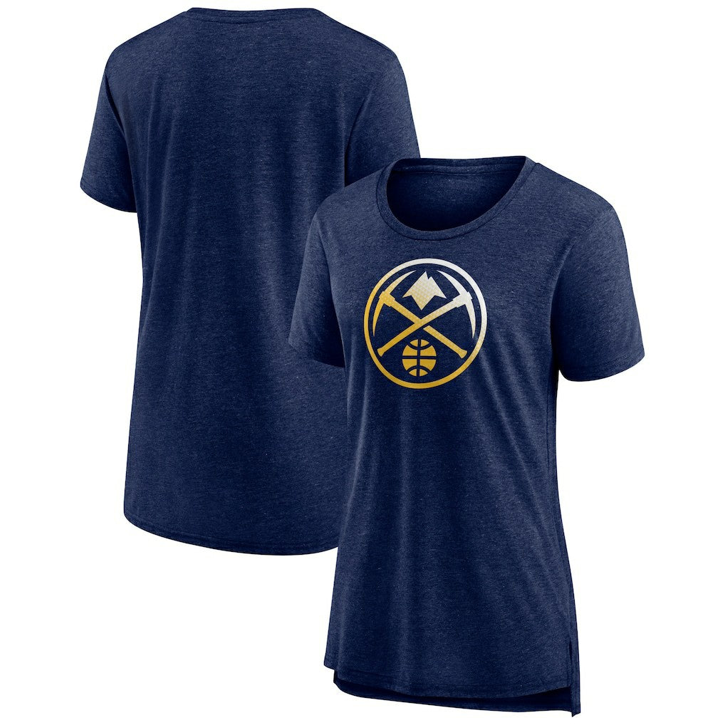 Denver Nuggets Women's Gradient Logo Tri-Blend T-Shirt sale - Heather Navy online