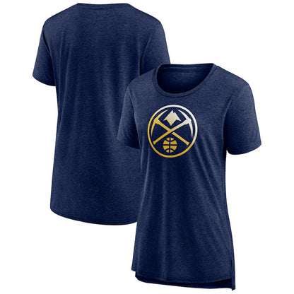 Denver Nuggets Women's Gradient Logo Tri-Blend T-Shirt sale - Heather Navy online