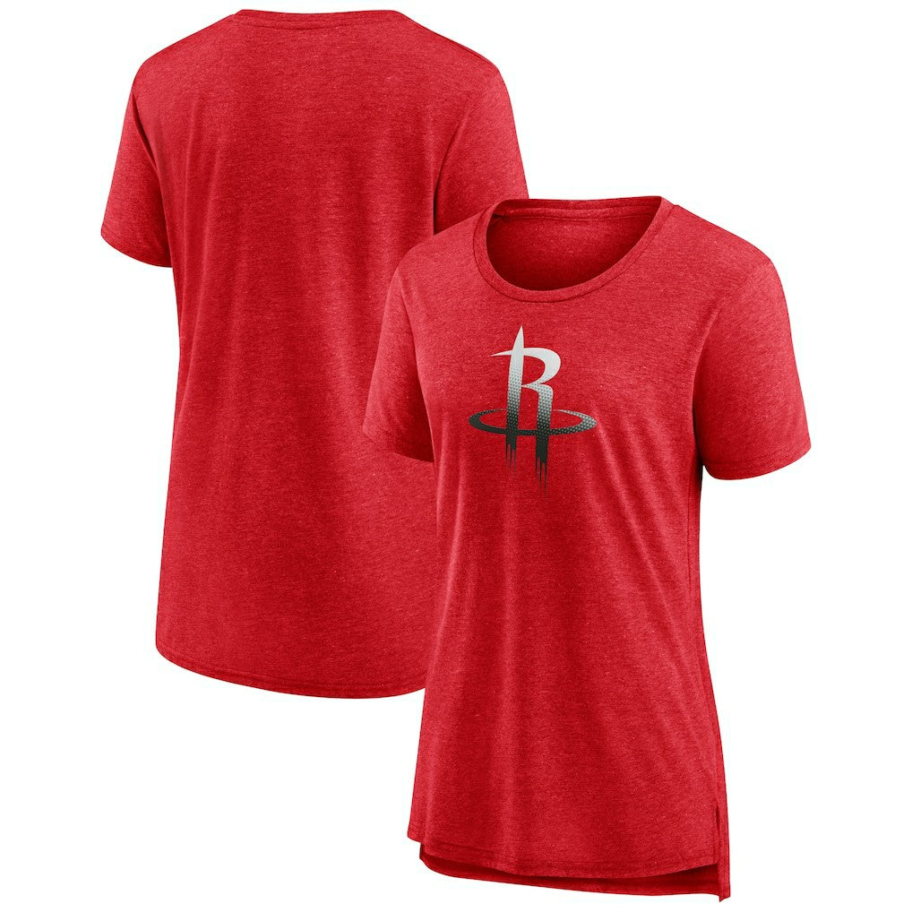 Houston Rockets Women's Gradient Logo Tri-Blend T-Shirt - Heather Red outlet