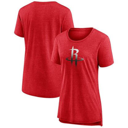 Houston Rockets Women's Gradient Logo Tri-Blend T-Shirt - Heather Red outlet