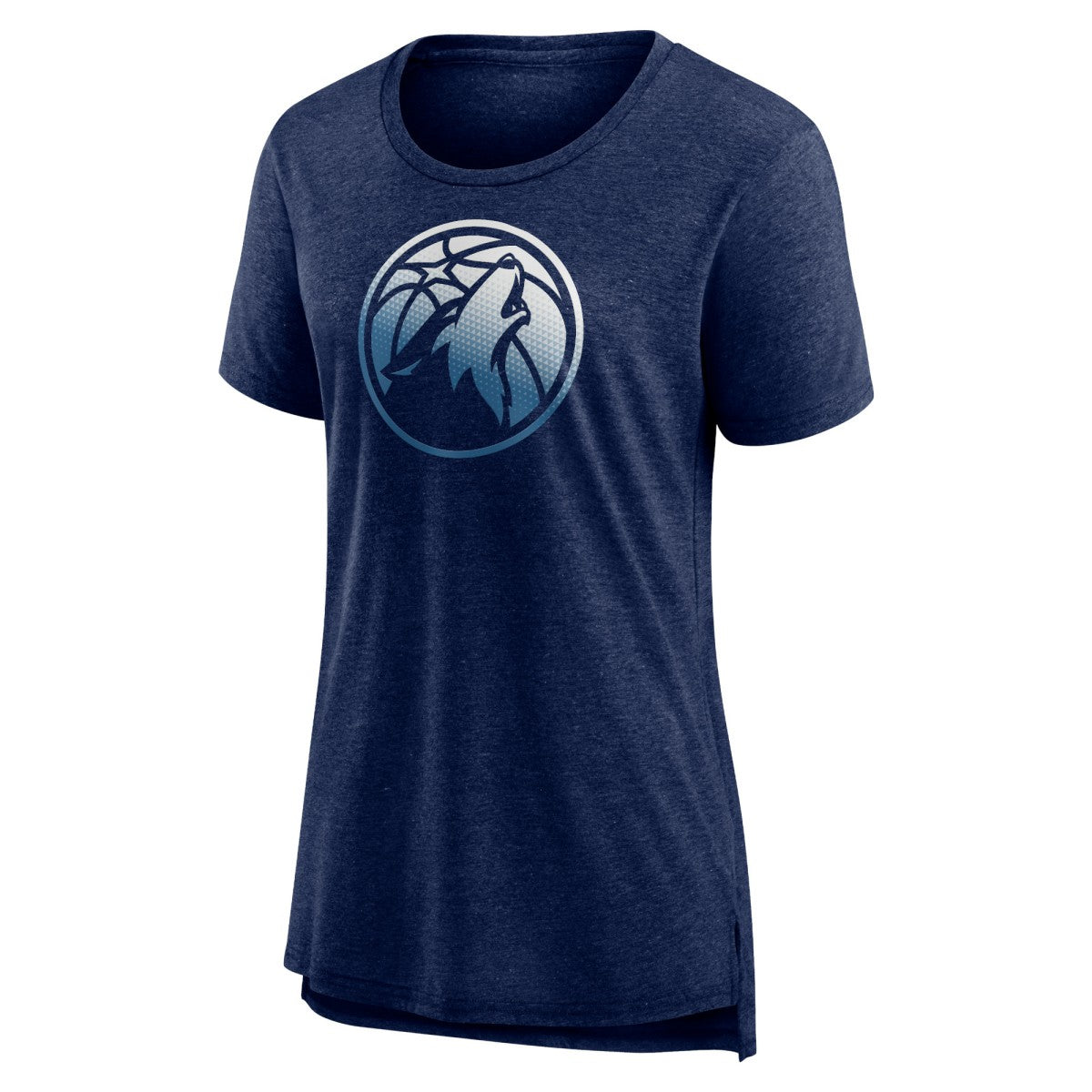 Minnesota Timberwolves Women's Gradient Logo Tri-Blend T-Shirt - Heather Navy on sale