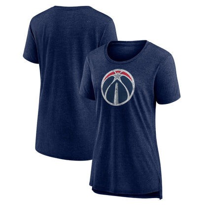 Washington Wizards Women's Distressed Logo Tri-Blend T-Shirt - Heather Navy online