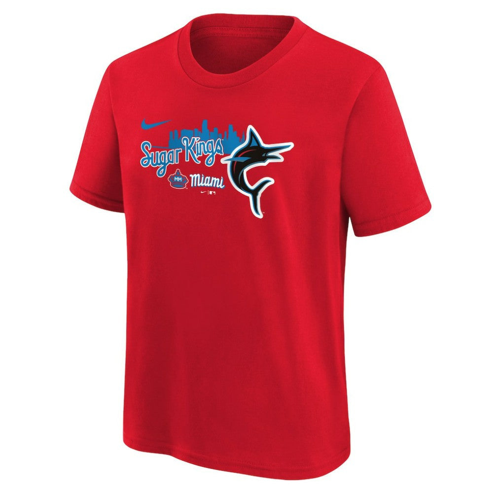 Miami Marlins Youth City Connect Graphic T-Shirt - Red | Nike