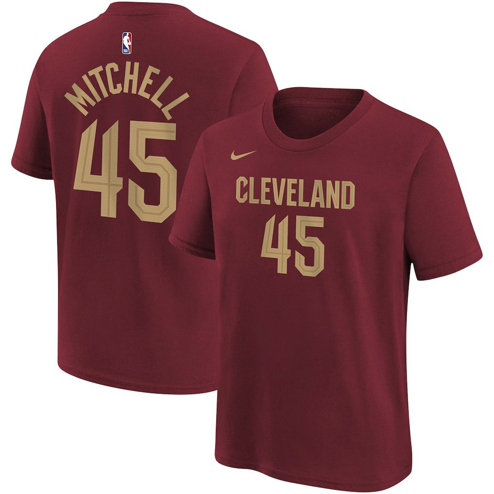 Donovan Mitchell Cleveland Cavaliers Youth Icon Edition Name & Number T-Shirt sale - Wine | Nike on sale