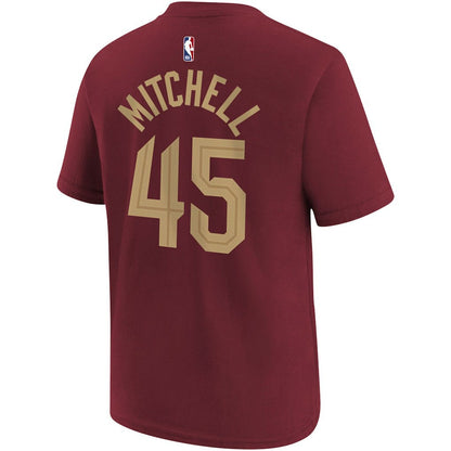 Donovan Mitchell Cleveland Cavaliers Youth Icon Edition Name & Number T-Shirt sale - Wine | Nike on sale