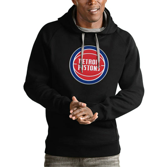 Detroit Pistons Antigua Team Logo Victory Pullover Hoodie sale - Black discount