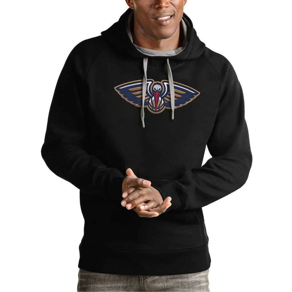 New Orleans Pelicans Antigua Team Logo Victory Pullover Hoodie - Black online