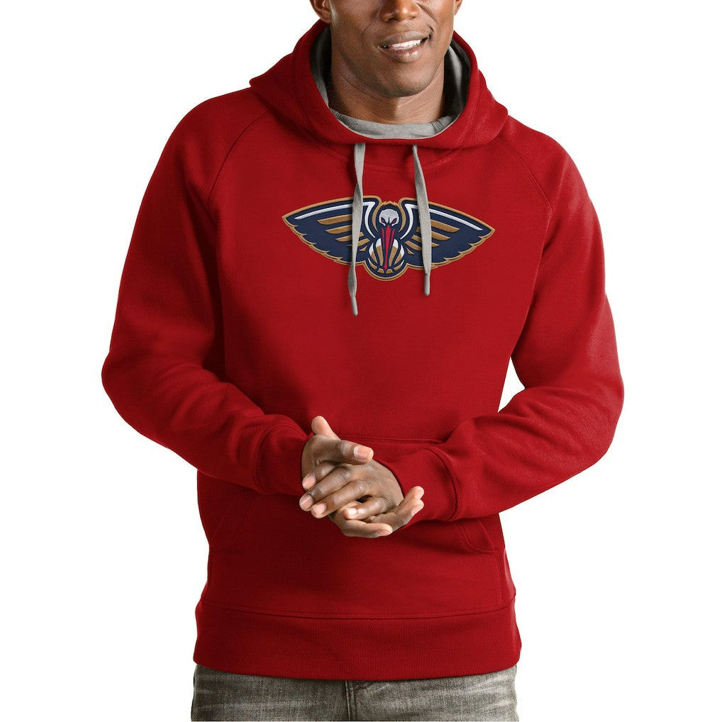 New Orleans Pelicans Antigua Team Logo Victory Pullover Hoodie - Red online