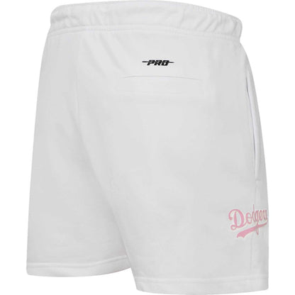 Los Angeles Dodgers Pro Standard Women's Washed Neon Shorts - White